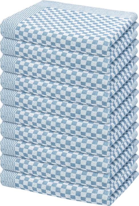Casativo 10er-Set Grubentücher, hellblau, Geschirrtücher 45 x 70 cm (50 x 70 cm)