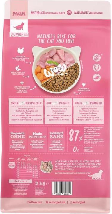 Produktbild WOW Cat Junior mit Geflügel, 2kg (Junior, 1 Stk., 2000 g)