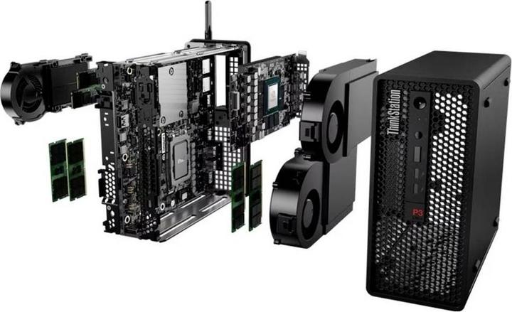 Actual product image Lenovo ThinkStation P3 (512 GB, 32 GB, Intel Core i9-14900, UHD Graphics 770)