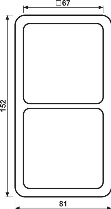 Actual product image JUNG Mounting frame 2f lgr glz CD / CD 500 Kst CD582WULG