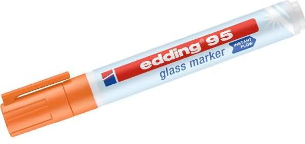 Produktbild Edding Filzstift Glasmarker 95 (Orange, 3 mm, 1 x)