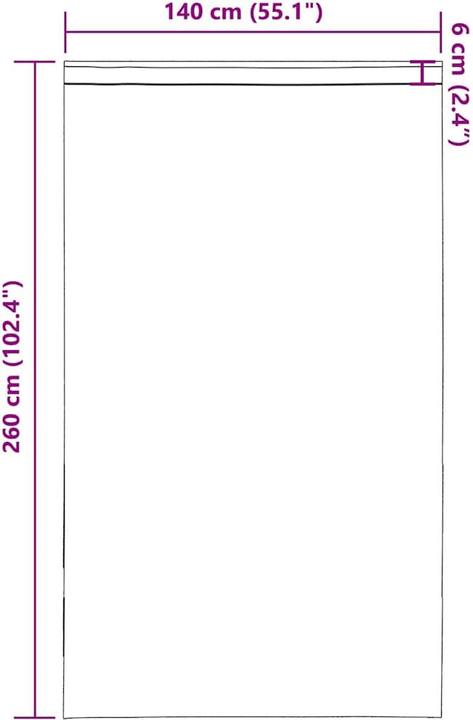 Produktbild vidaXL Voile Vorhänge mit Stangentaschen 2 Stk. Lila (140 x 260 cm)