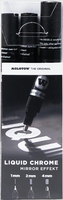 Produktbild Molotow Liquid Chrome Marker 3er Set 1+2+4mm (3x)