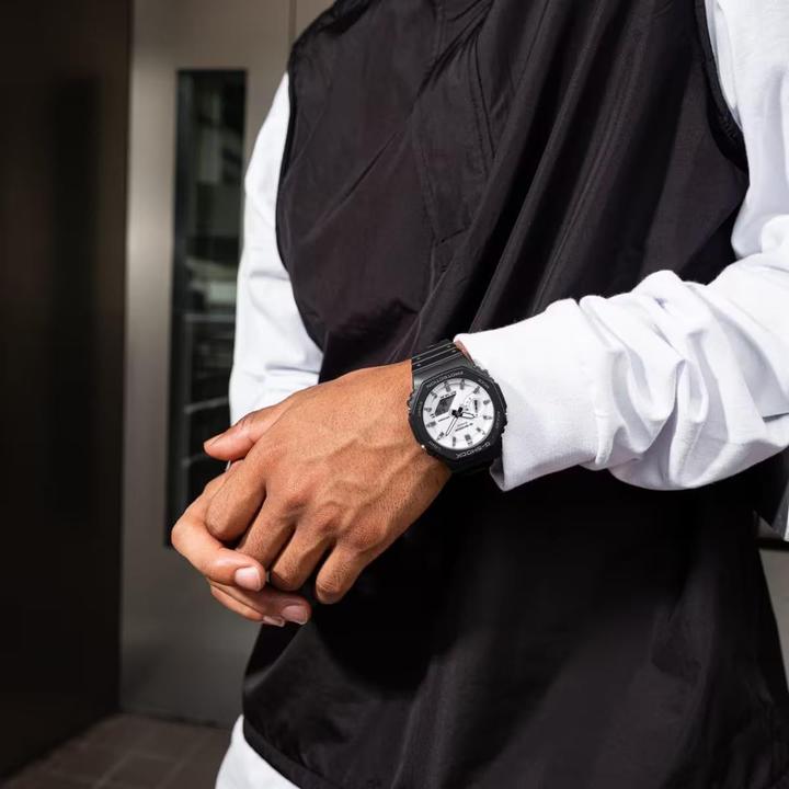 Actual product image G-Shock GA-2100WD-1AER (Analogue wristwatch, Chronograph, Digital watch, 49 mm)