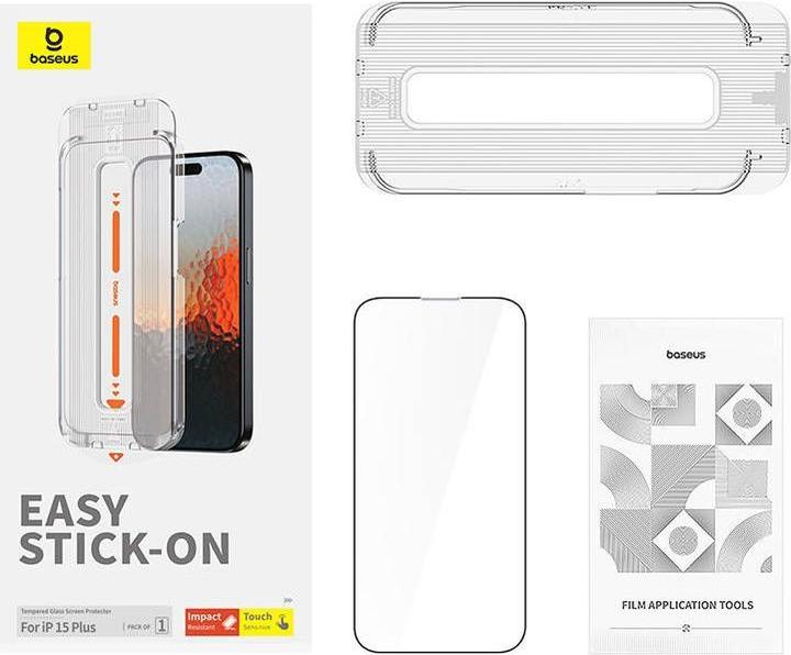 Produktbild Baseus Sapphire Tempered Glass 0.3mm for iPhone 15 Plus (1 Stk., Apple iPhone 15 Plus)