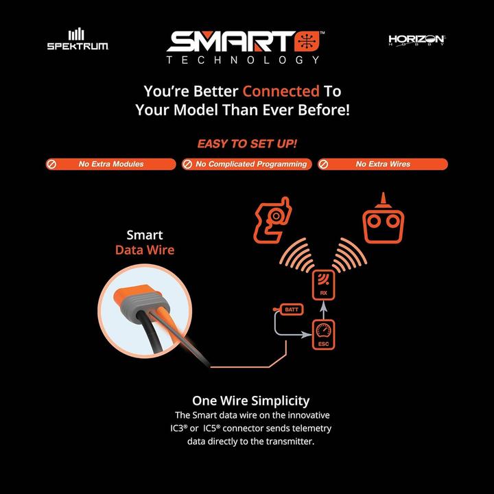 Actual product image Spektrum 5000mAh 4S 14.8V 50C Smart LiPo Hardcase IC5 (14.80 V, 5000 mAh)