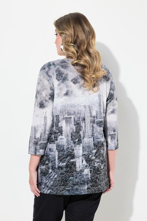Produktbild Miamoda T-Shirt, Skyline-Print mit Herz, 3/4-Ärmel (50)