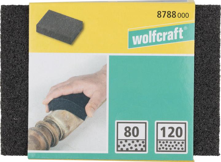 Actual product image wolfcraft Sanding Block, grain 80 / 120 (P80, P120)