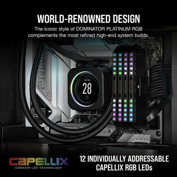 Produktbild Corsair Dominator Platinum RGB (4 x 16GB, 6200 MHz, DDR5-RAM, DIMM)