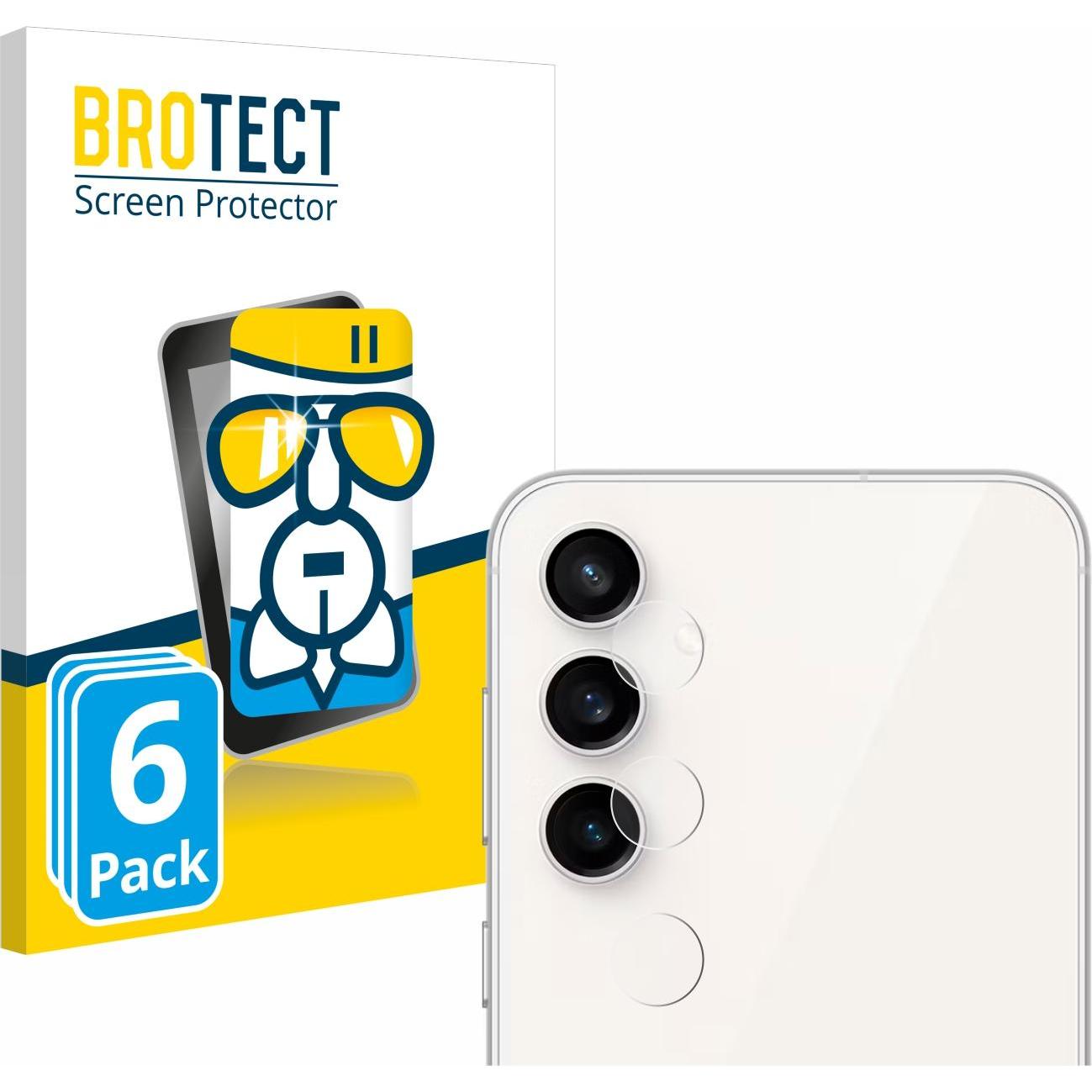 BROTECT AirGlass Panzerglasfolie (6 Stück, Samsung Galaxy S23 FE), Smartphone Schutzfolie, Transparent