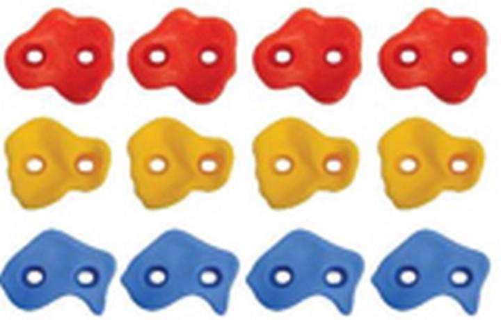 MTS Schildkröt® children's climbing holds, 12 holds for bouldering in 3 different shapes. shapes, for (Multicolor)
