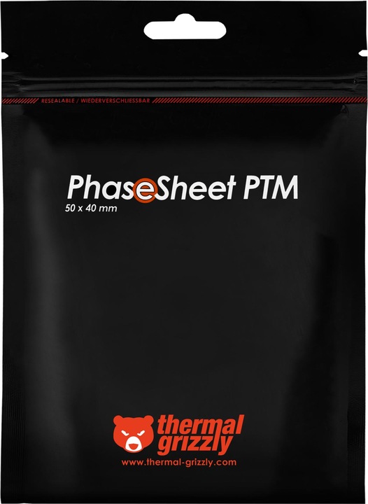 Actual product image Thermal Grizzly PhaseSheet PTM - 50x40mm (0.20 mm)