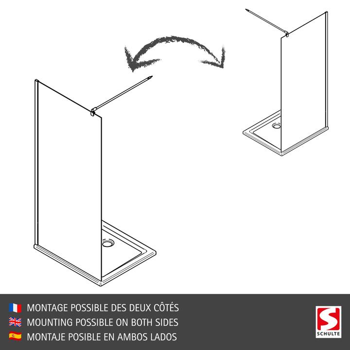 Actual product image Schulte Walk-in shower screen (90 cm, 1.90 cm, 200 cm)