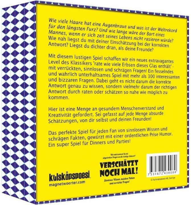 Actual product image Topic of conversation: Guess again! (German)