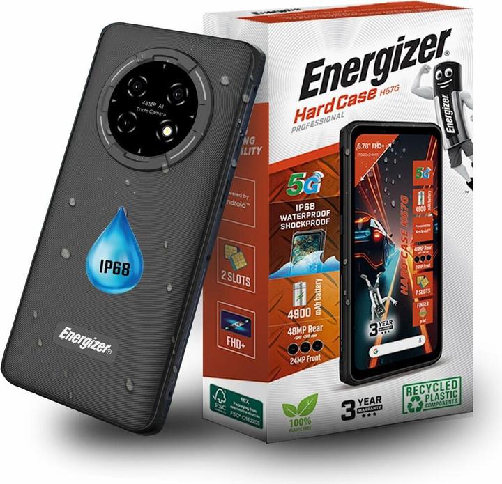 Actual product image Energizer Mobile phone for older adults H67GEU Octa Core 4 GB RAM 128 GB Black 6.78" (128 GB, Black, 6.78")