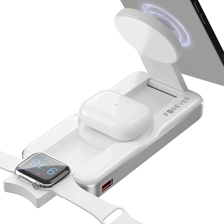 Actual product image Forever wireless power bank MATB-300 10000 mAh 3in1 white (10000 mAh, 15 W)