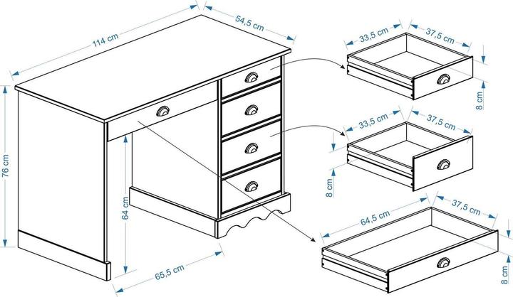 Actual product image IDIMEX Colette (114 x 54 x 76 cm)