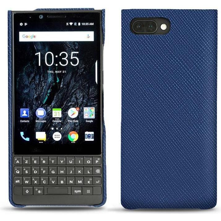 Noreve Lederschutzhülle (Blackberry KEY2), Smartphone Hülle, Blau