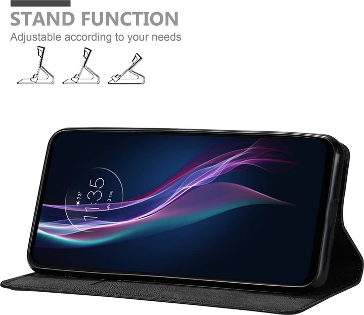 Actual product image Cadorabo Book Invisible Magnet Cover (Motorola One Fusion+)