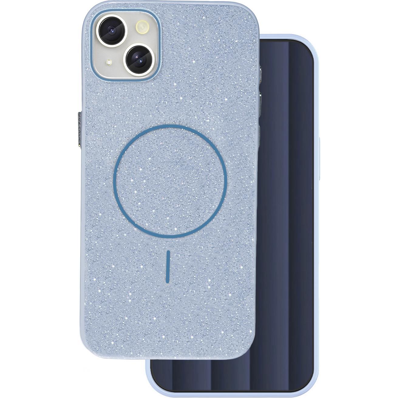 OEM Glitter Thin Mag case for iPhone 17 Air blue (Apple iPhone 17 Pro), Cover smartphone, Blu