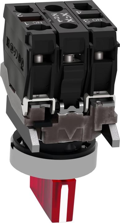 Actual product image Schneider Electric Ill Selector switch 3P Red 1NO/1NC 24V