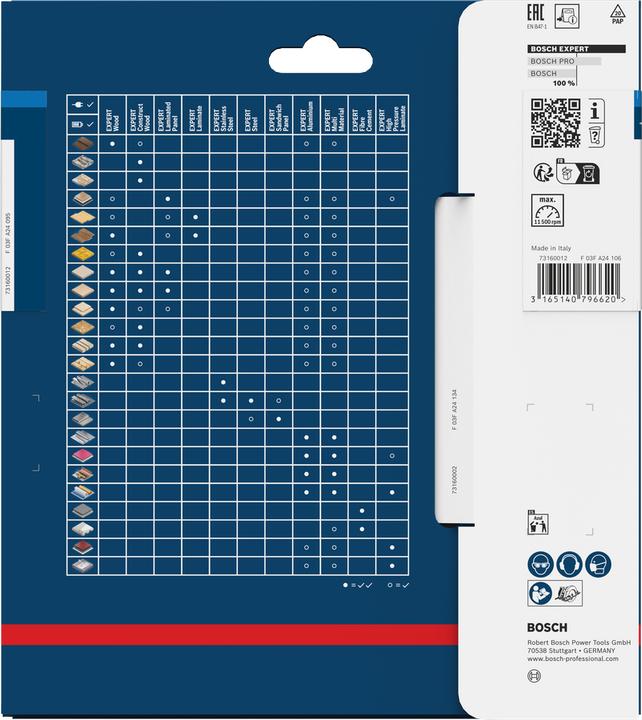 Immagine prodotto Bosch Professional Zubehör Lama circolare Expert per alluminio, 165 x 30 x 2,6 mm, 52