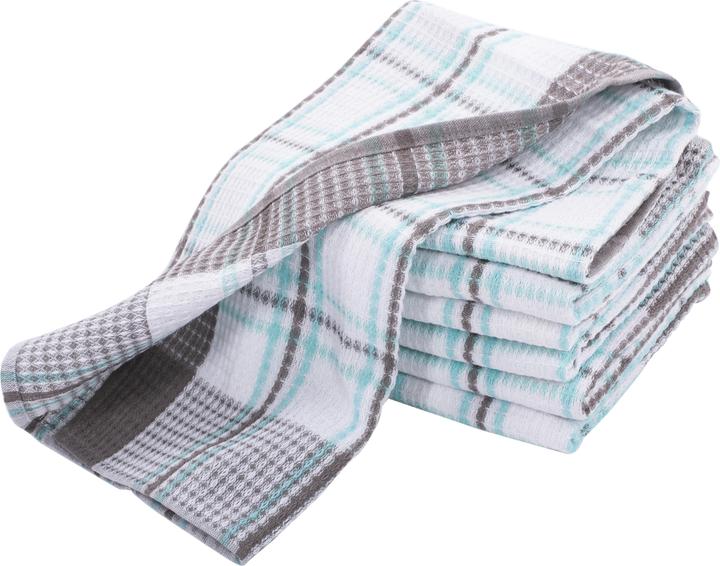 Grau, Türkis, Weiss