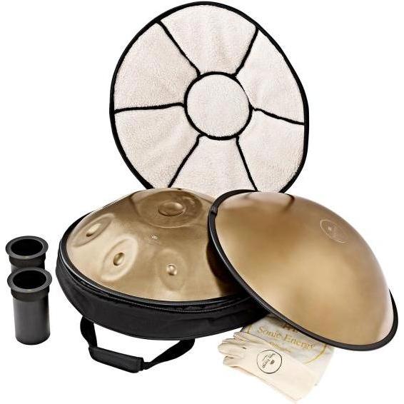 Thumbnail - Meinl HPSTL92 Sonic Energy Handpan Cis Moll mit Schlägel (Handpan), Perkussion, Gold