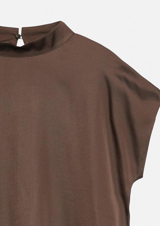Immagine prodotto Comma Schweres Satin-Top mit Cap-Sleeves und Stehkragen (48)