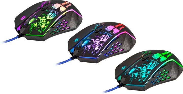 Immagine prodotto Defender Mouse ottico da gioco, cablato GM-933 SIN'SISTER 7200dpi 6P retroilluminato (Cablato)