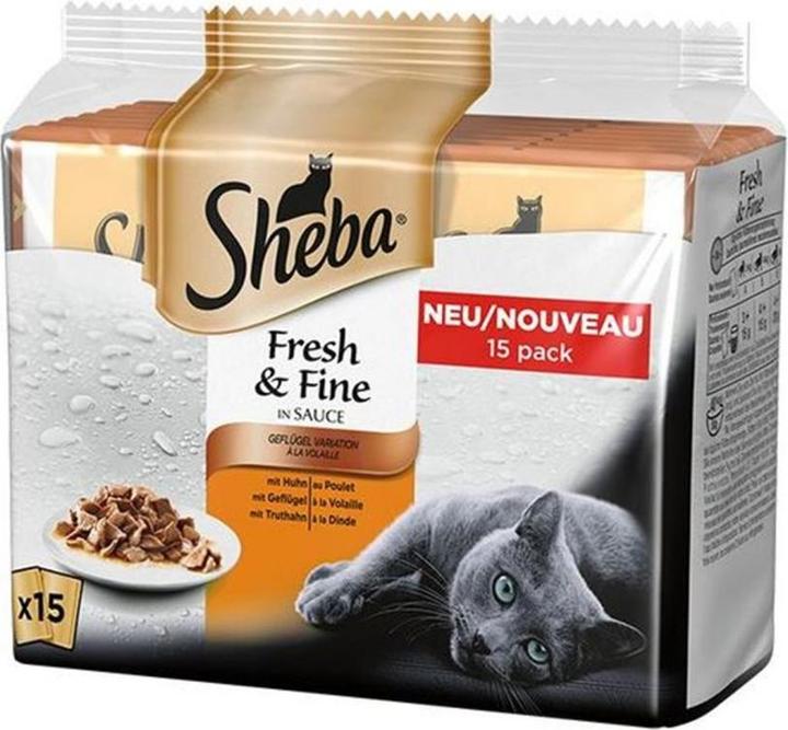 Sheba Salsa fresca e fine (Adulto, 15 pz., 750 g)