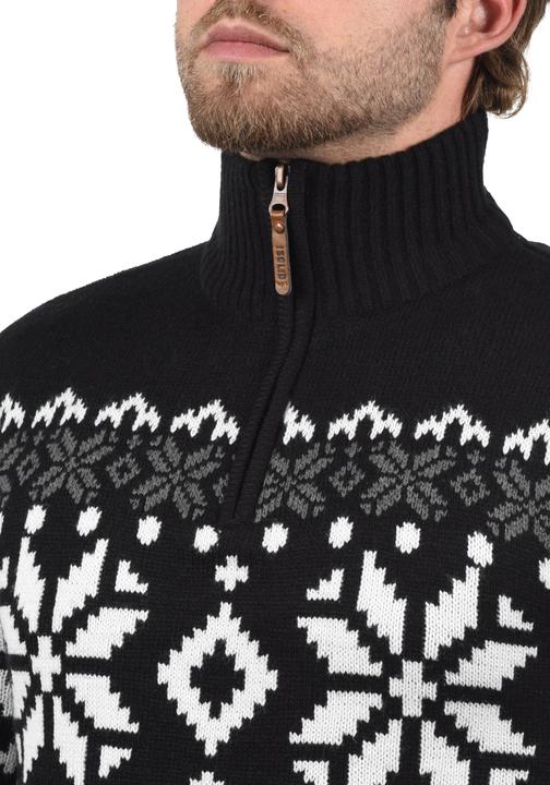 Actual product image Solid Norwin Men's Jumper Chunky Knit Pullover Troyer (XL)