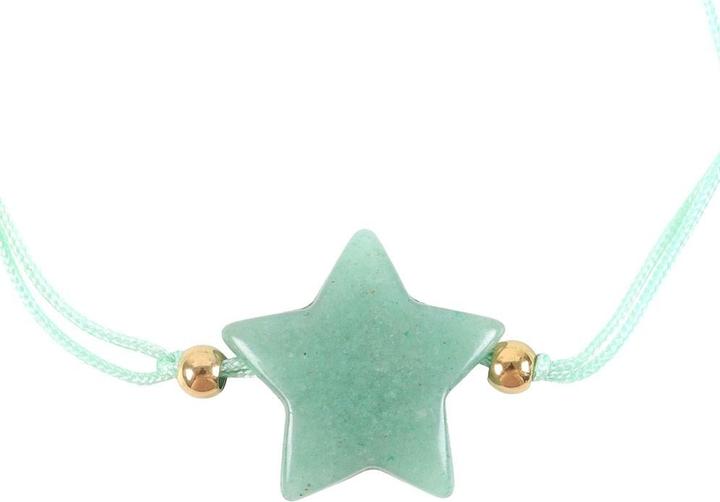 Actual product image Something Different Shine Bright Aventurine Star Bracelet (100% synthetic material)