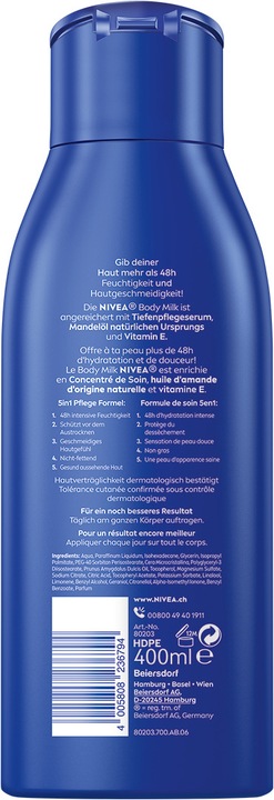 Produktbild NIVEA DUPLIKAT Reichhaltige Body Milk (Körpermilch, Körpercreme, 400 ml)