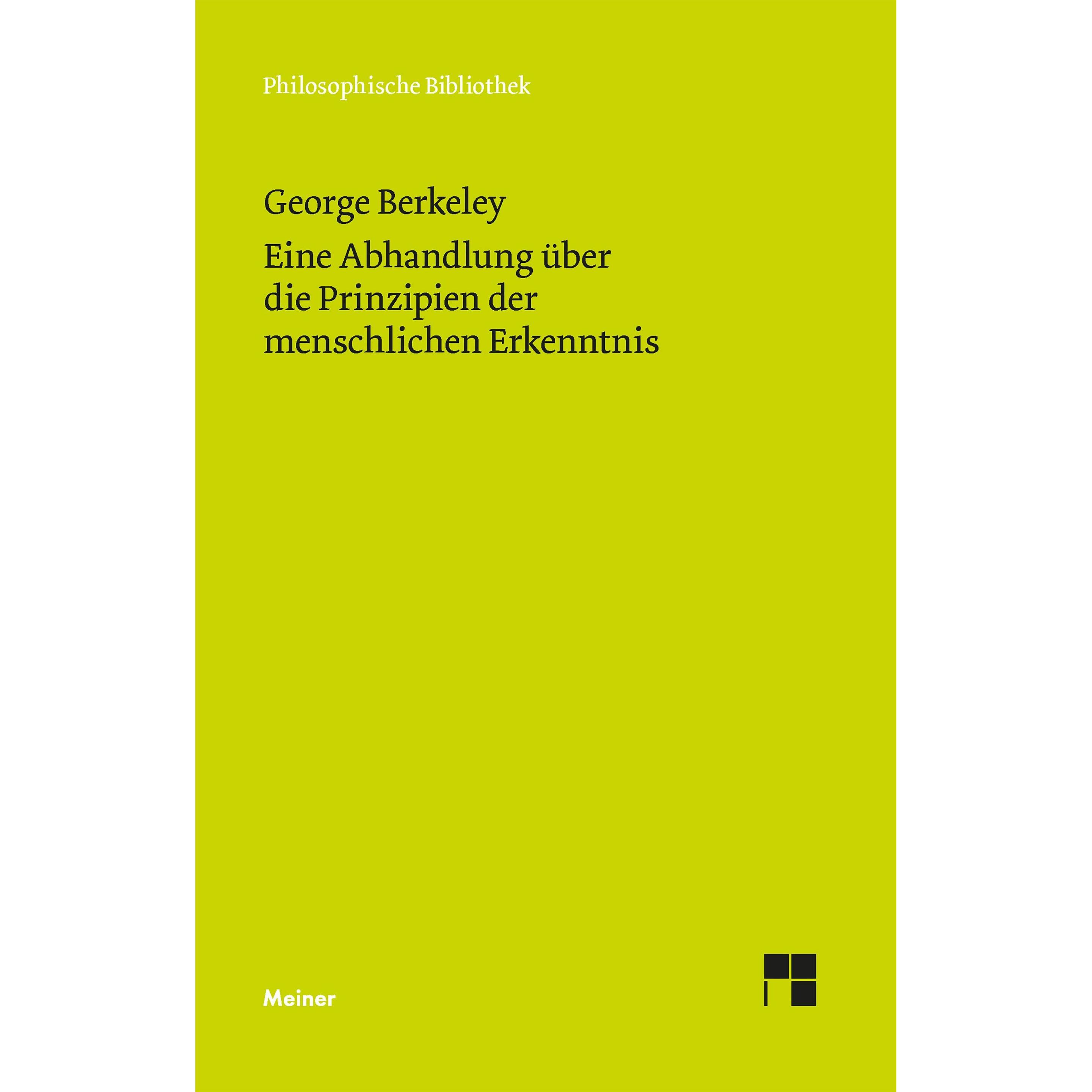 Eine Abhandlung über die Prinzipien der menschlichen Erkenntnis, Fachbücher von Arend Kulenkampff, George Berkeley