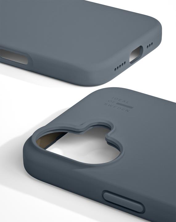 Image du produit iDeal Of Sweden Étui en silicone pour iPhone 16 - Bleu nuit (Apple iPhone 16)
