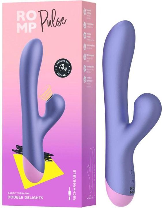 Actual product image Romp Pulse Wiederaufladbarer Rabbit Vibrator mit Klitoris Sauger