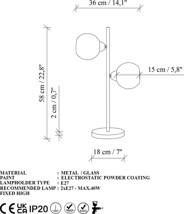 Actual product image Opviq Benek Table Lamp (E27)