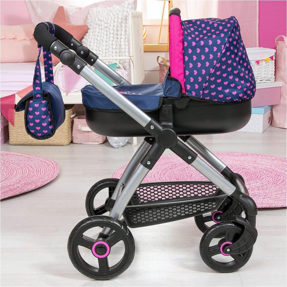 Thumbnail - Reig Puppenwägelchen Stule Pram Marineblau 63 cm