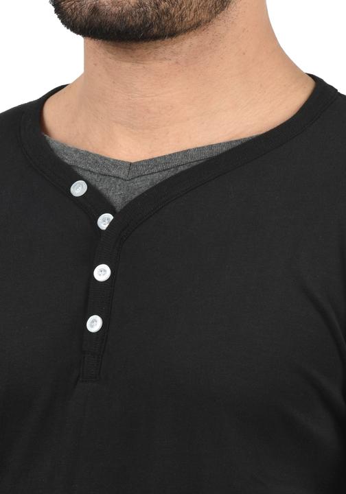 Immagine prodotto Solid Dorian T-Shirt A Maniche Corte Maglietta Da Uomo Con Collo Grandad (S)
