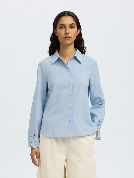 Produktbild Selected Broderie Anglaise Langarmhemd (42)
