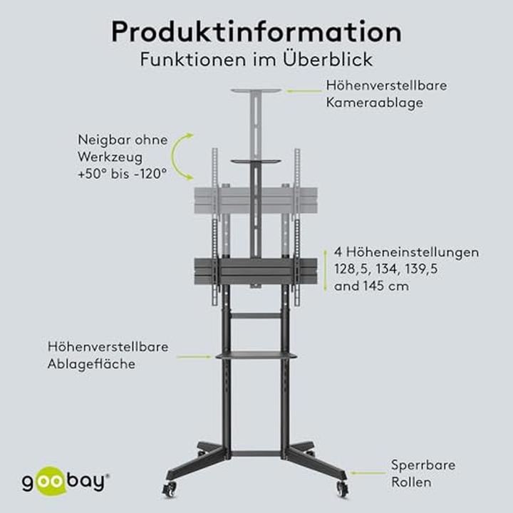 Immagine prodotto Goobay Supporto per presentazioni TV Pro taglia L (Vari, 70", 50 kg)