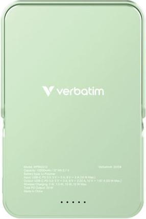 Immagine prodotto Verbatim Power Bank mit Standfuss mag.wireless 10000mA grün 32259 (10000 mAh)