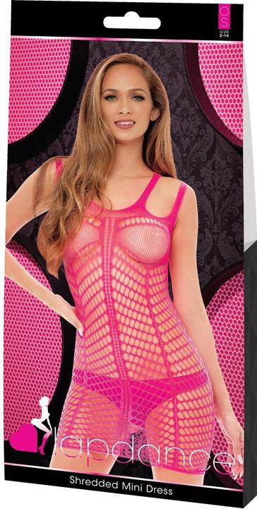 Actual product image Lapdance shredded mini dress pink, os (One size)