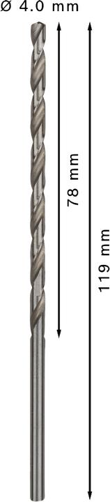 Produktbild Bosch Professional Zubehör PRO Metal HSS-G Spiralbohrer, 4 x 78 x 119 mm (4 mm)