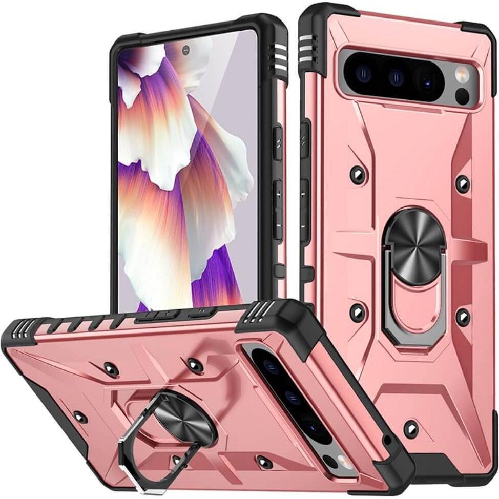 Cover-Discount Google Pixel 8 Pro - Armor Case mit Kickstand rosa (Google Pixel 8 Pro), Smartphone Hülle, Rosa