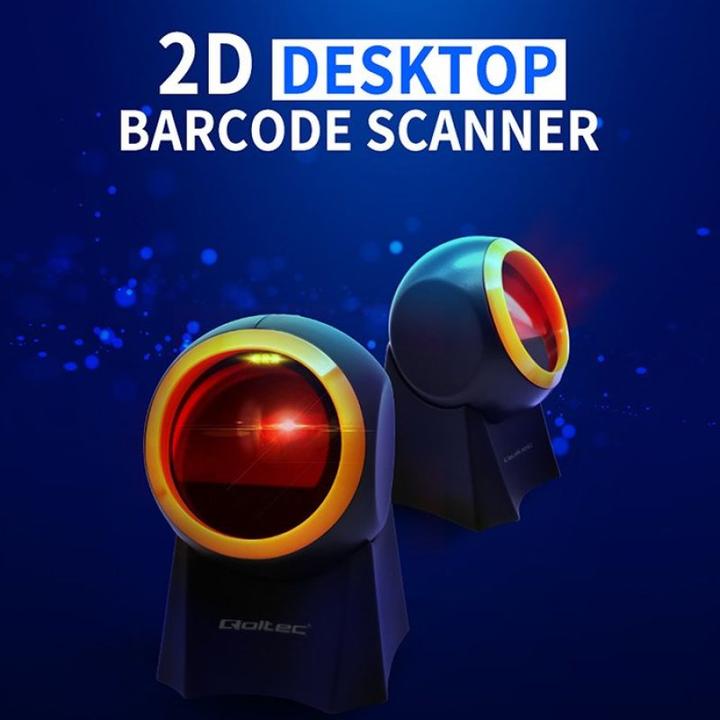 Produktbild Qoltec 50857 Kabelgebundener Desktop-Barcodescanner 1D | 2D (1D-Barcodes, 2D-Barcodes, QR-Code)