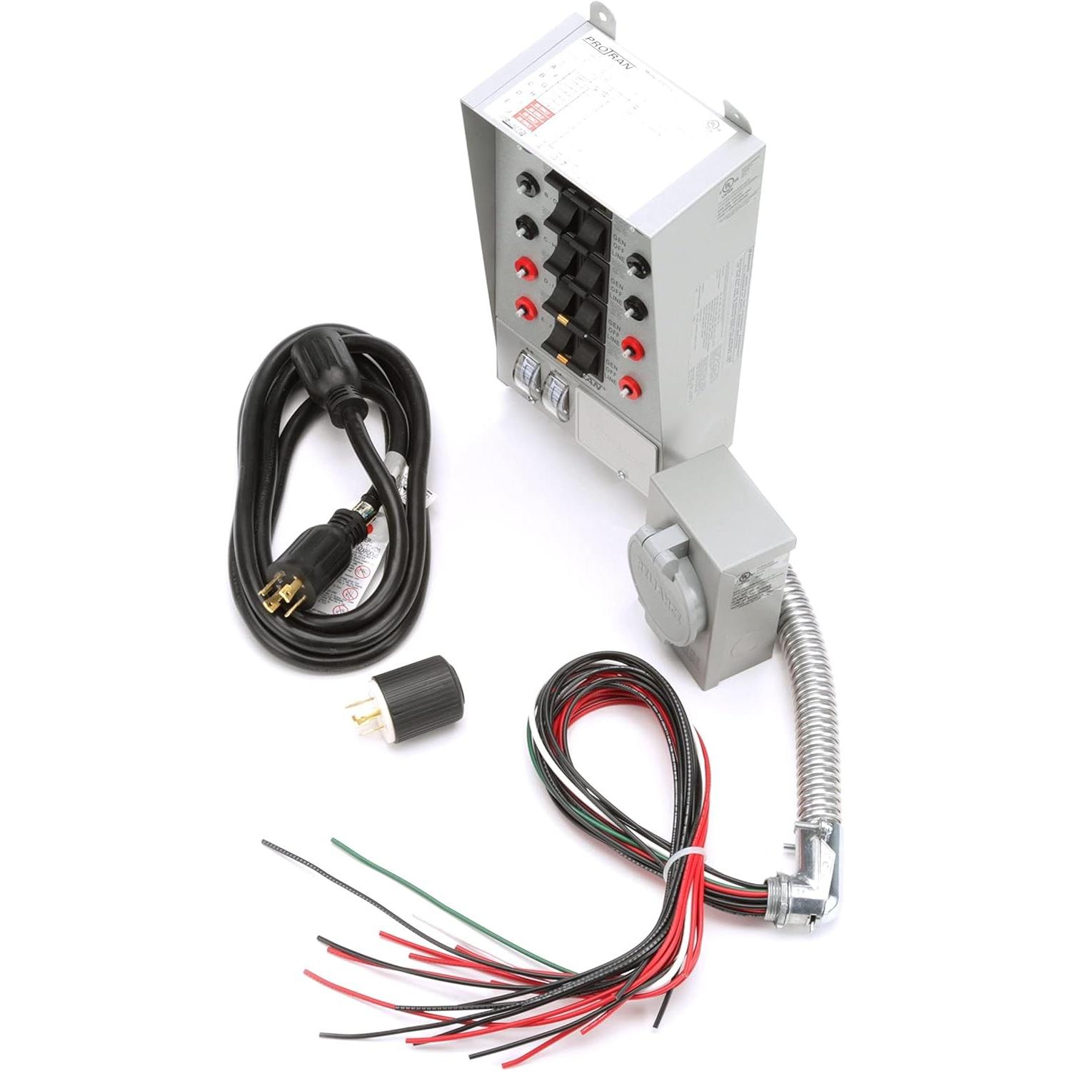 Reliance Controls Interruttore di Trasferimento Manuale, Pulsante + Interruttore, Grigio