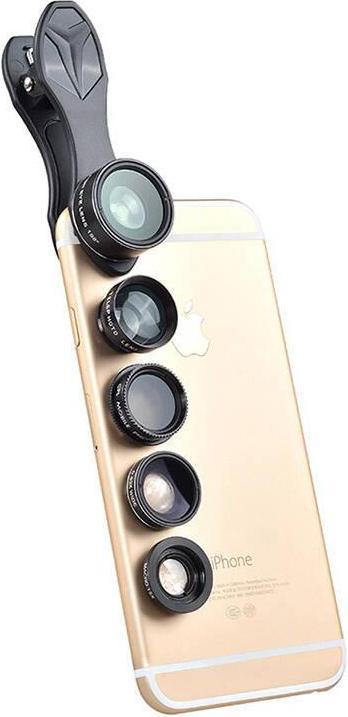 Actual product image Apexel APL-DG5H 5-in-1 Mobile Lens Kit