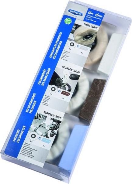 Actual product image Osborn 6-piece SUPERIOR polishing set for adjustable angle grinders and cordless tools